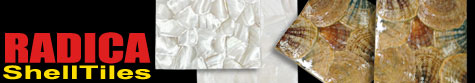 Shell tiles in Radica Design