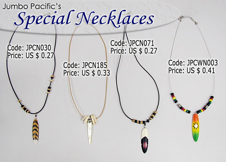 JPCN030, JPCN185, JPCN071, JPCWN003 - Shell Pendant Necklaces
 