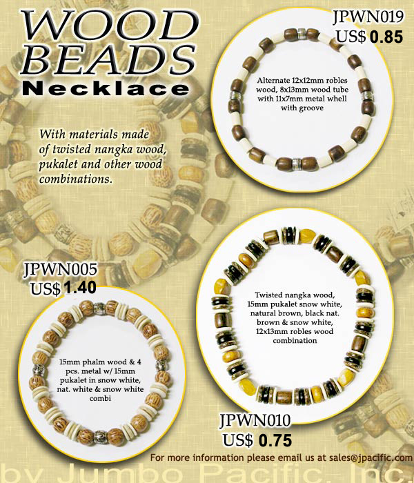 JPWN019, JPWN005, JPWN010 - Wood Beads 