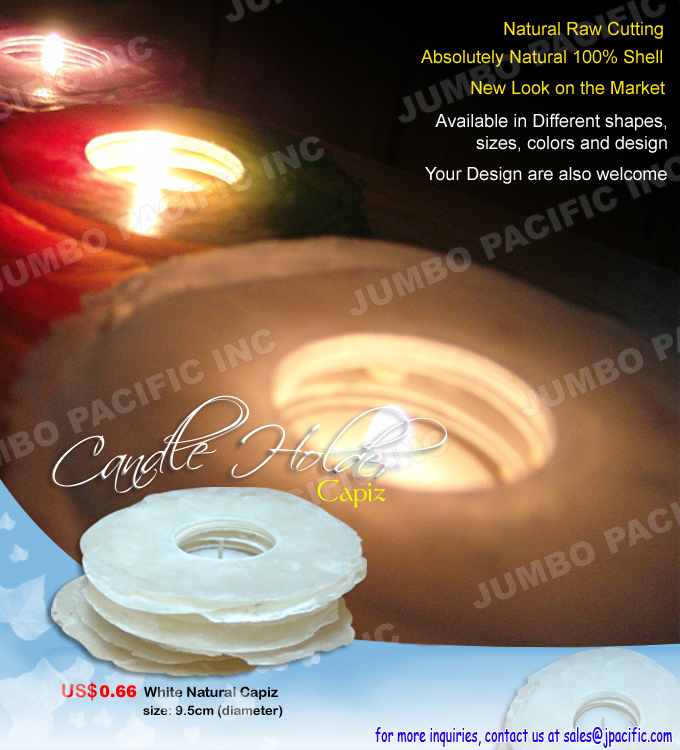  Capiz Candle Holder