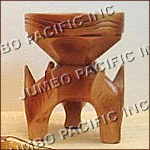 Carabao head ash tray wood craft philippine product